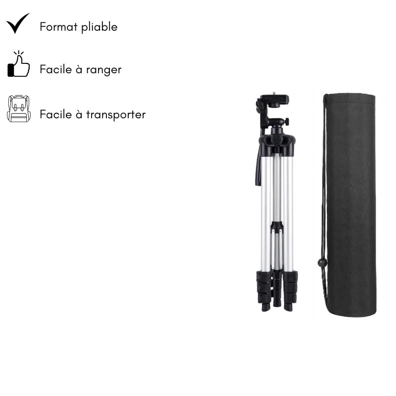 Avantages du trépied téléphone argent