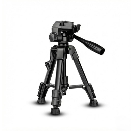 Mini trépied appareil photo noir sur fond blanc