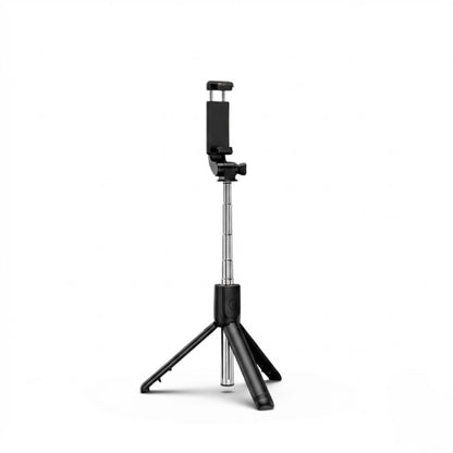 Mini trépied téléphone Bluetooth sur fond blanc