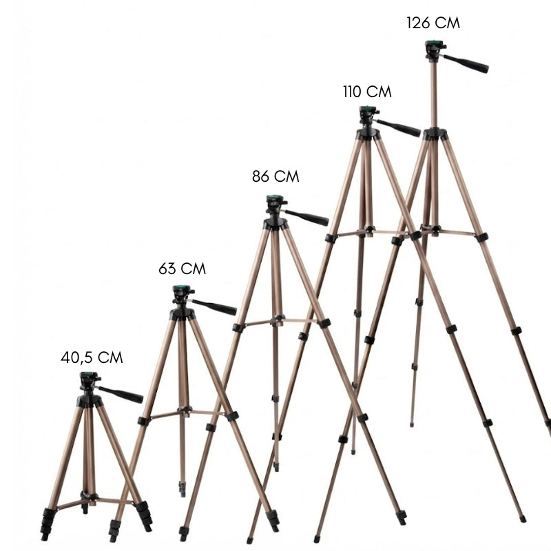 Dimensions du trépied aluminium bronze