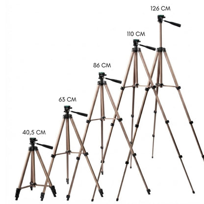 Dimensions du trépied aluminium bronze