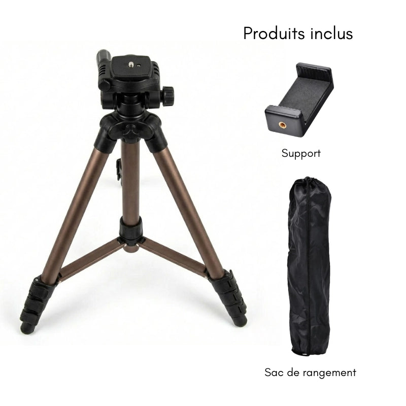 Produits inclus avec le trépied aluminium bronze