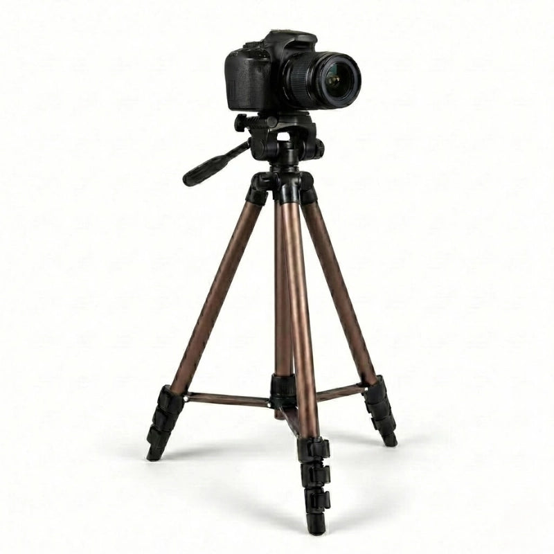 Appareil photo clipsé sur le trépied 126 CM bronze