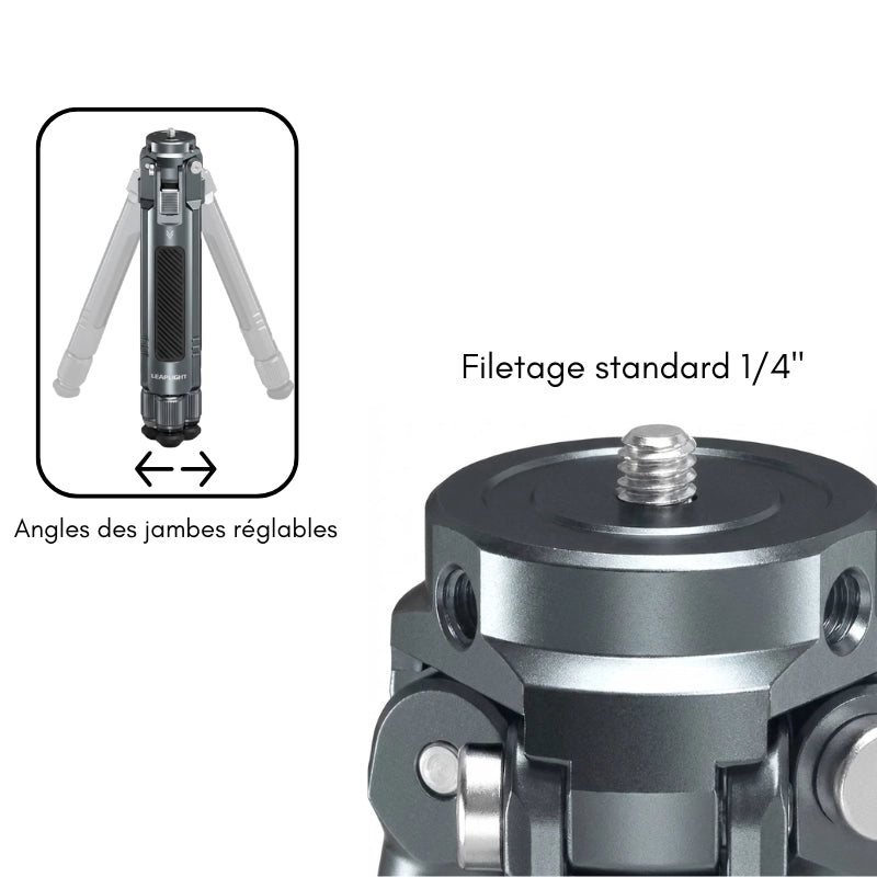 Informations sur le trépied carbone extensible