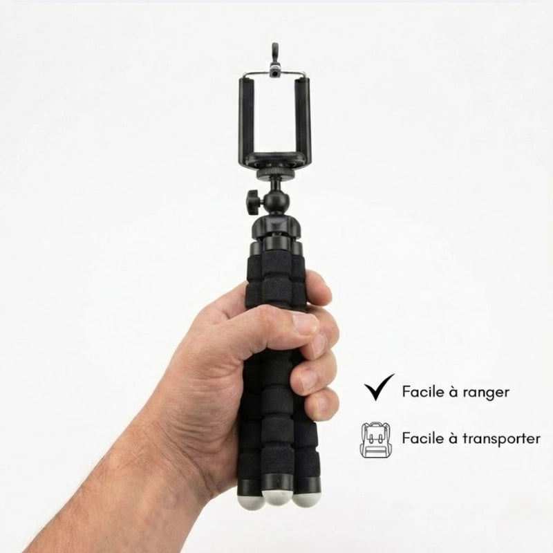 Avantages du trépied flexible Bluetooth noir