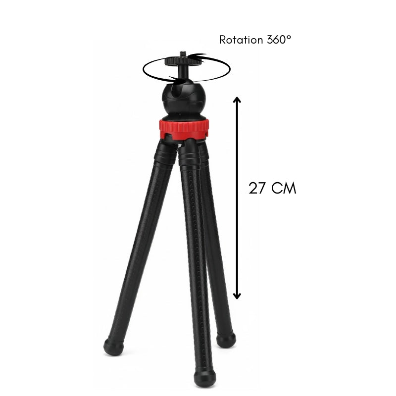 Dimension du trépied flexible poulpe 