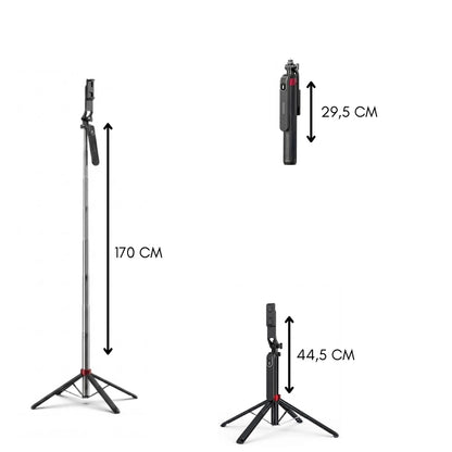 Dimensions du trépied iPhone 170 CM motif rouge