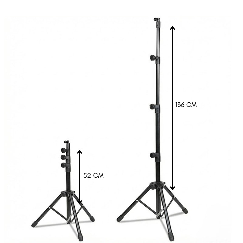 Dimensions du trépied iPad 136 CM noir 