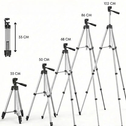 Dimensions du trépied jumelles argent
