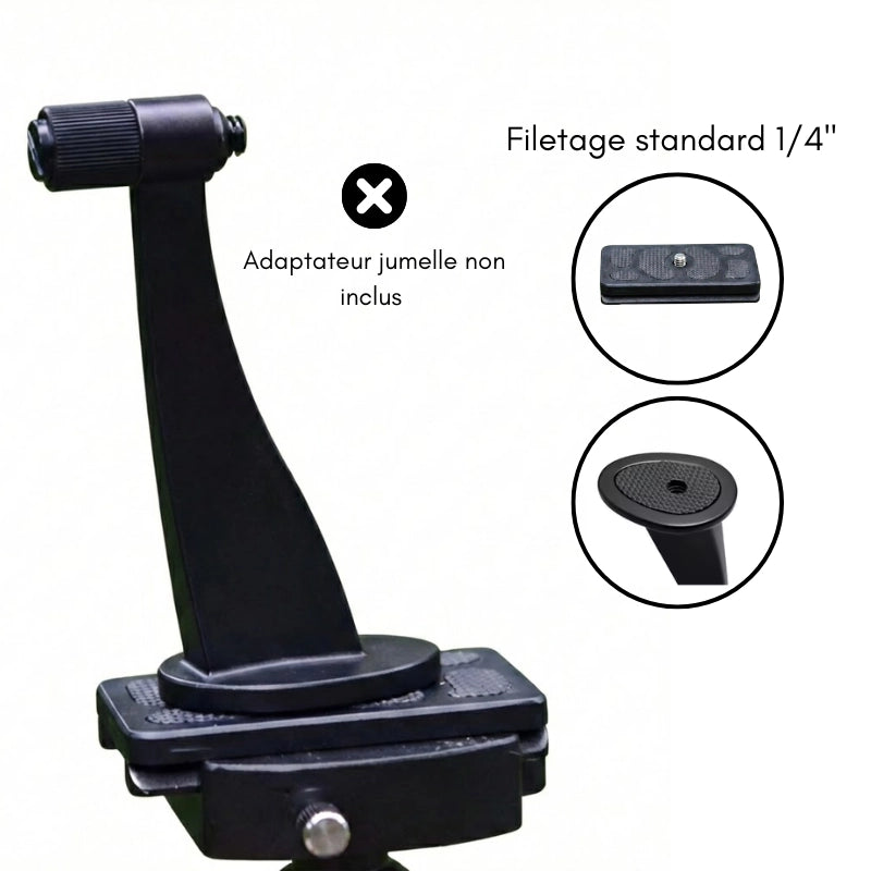 Informations sur la compatibilité des adaptateur sur le trépied jumelles grips en mousse