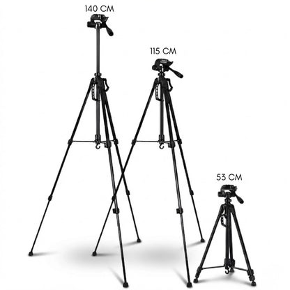 Dimensions du trépied jumelles noir