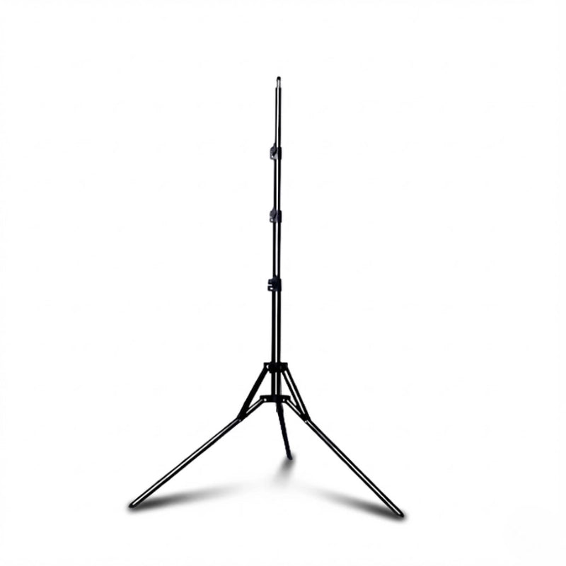 Trépied lumière 200 cm noir sur fond blanc 