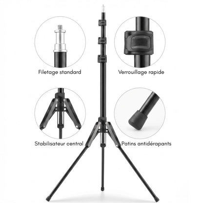 Informations du trépied lumière motifs gris