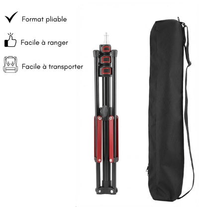 Avantages du trépied lumière motifs rouges 