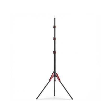 Trépied lumière motifs rouges sur fond blanc