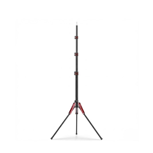 Trépied lumière motifs rouges sur fond blanc