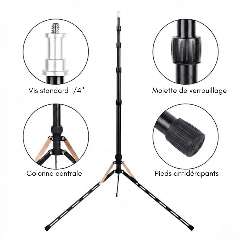 Informations du trépied lumière motifs beiges 