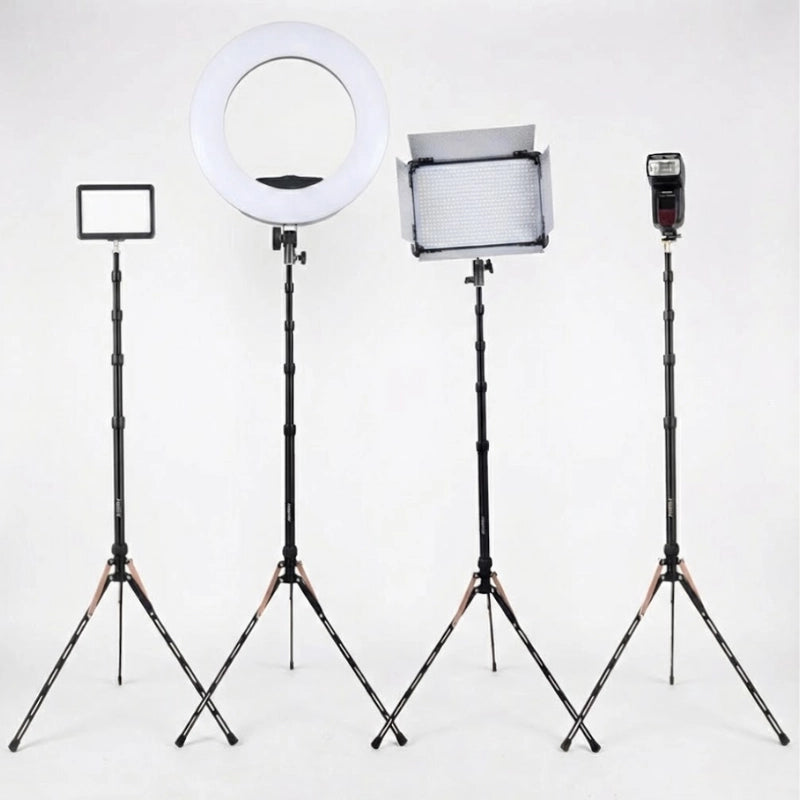 Lumières clipsées sur le trépied lumière motifs beiges 