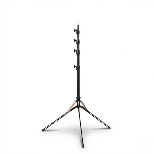 Trépied motifs beiges sur fond blanc 