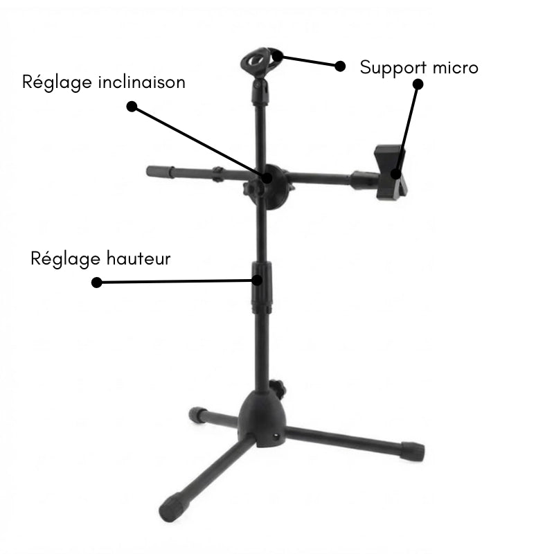 Informations sur le trépied micro double supports