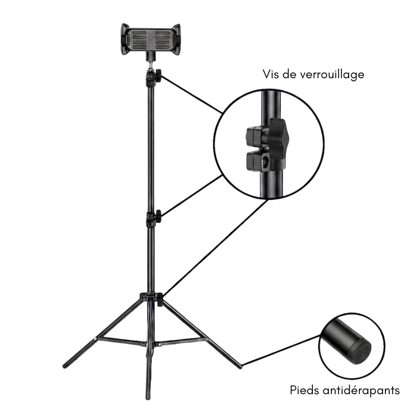 Informations du trépied tablette 160 CM noir