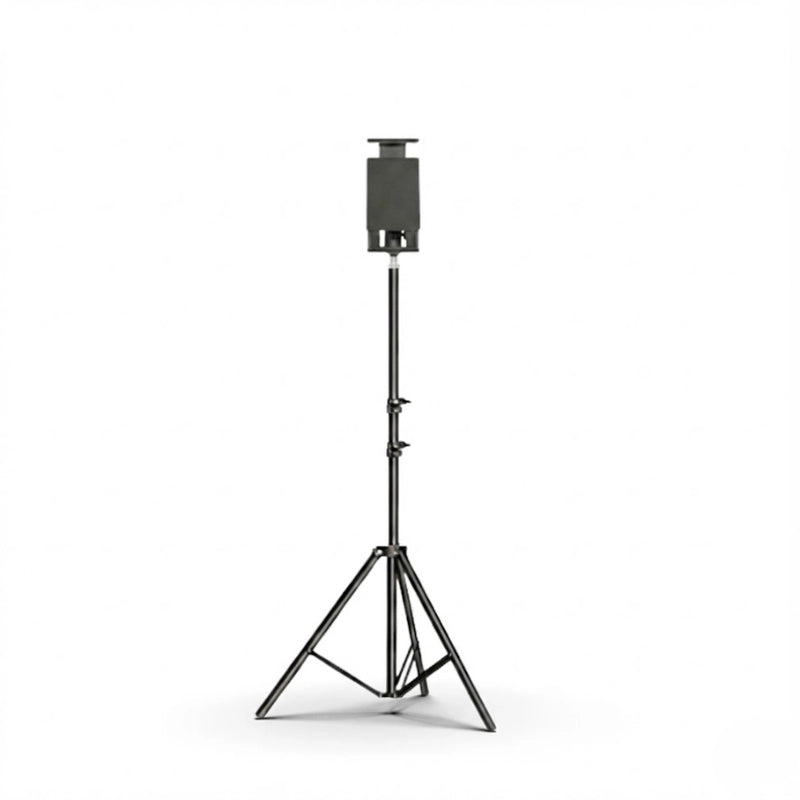 Trépied tablette noir sur fond blanc