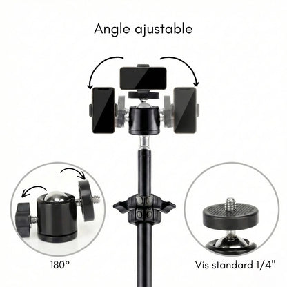 Informations du trépied téléphone 160 CM noir