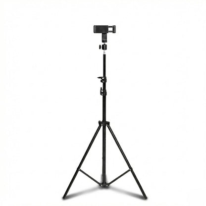 Trépied téléphone 160 CM noir sur fond blanc