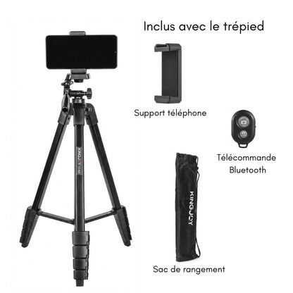 Produits inclus avec le trépied téléphone 172 CM noir