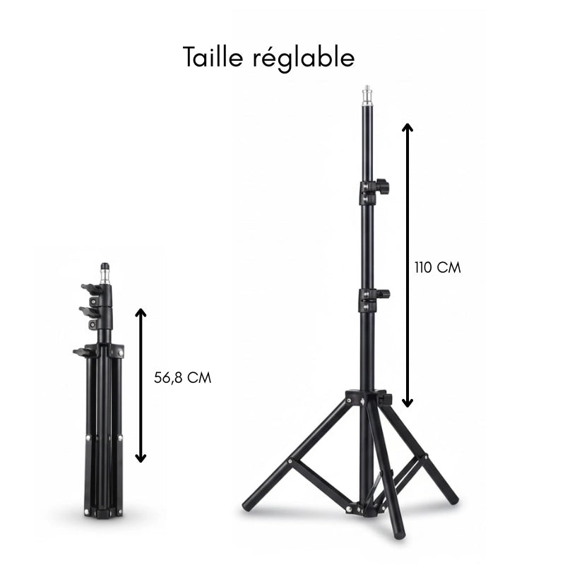 Dimensions du trépied vidéoprojecteur noir 