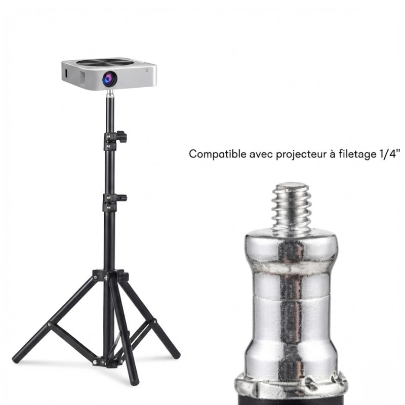 Compatibilité du trépied vidéoprojecteur noir