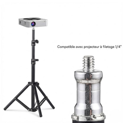 Compatibilité du trépied vidéoprojecteur noir